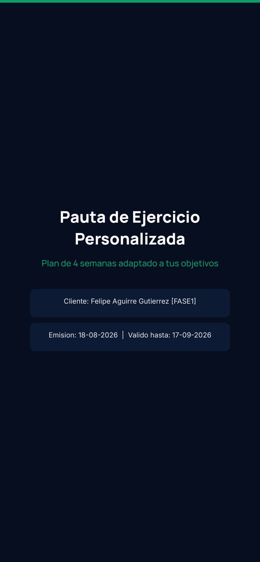 Portada de la pauta en el teléfono